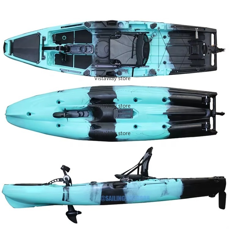 10피트 1인용 플라스틱 페달 카약 해양 보트 낚시 패 - Fishing Kayak Pedal Drive 리뷰 및 가격