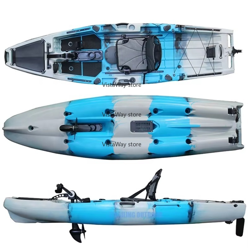 10피트 1인용 플라스틱 페달 카약 해양 보트 낚시 패 - Fishing Kayak Pedal Drive 리뷰 및 가격