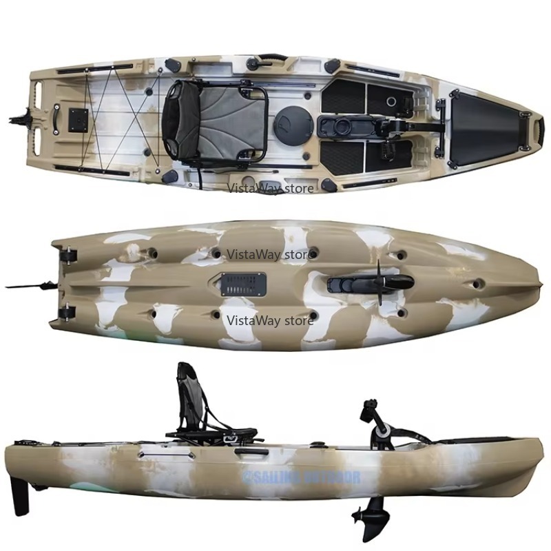 10피트 1인용 플라스틱 페달 카약 해양 보트 낚시 패 - Fishing Kayak Pedal Drive 리뷰 및 가격