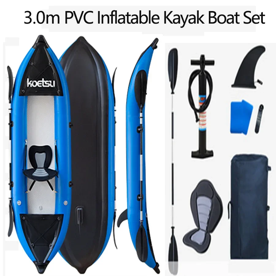KOETSU 팽창식 PVC 카약 낚시 카누 딩기, 싱글 - Fishing Kayak Sit On Top 리뷰 및 가격