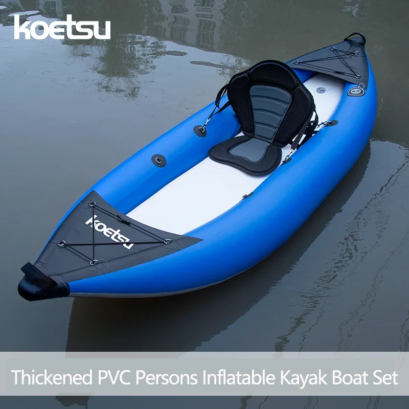 KOETSU 팽창식 PVC 카약 낚시 카누 딩기, 싱글 - Fishing Kayak Sit On Top 리뷰 및 가격